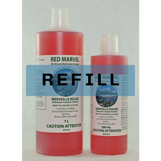 Red Marvel Bathroom Cleaner Refill by the Soap Exchange: 500ml