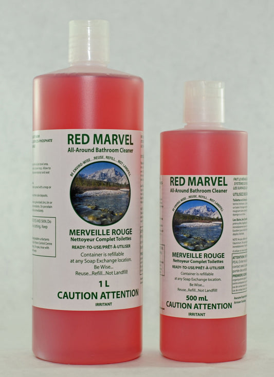 Red Marvel Bathroom Cleaner by the Soap Exchange