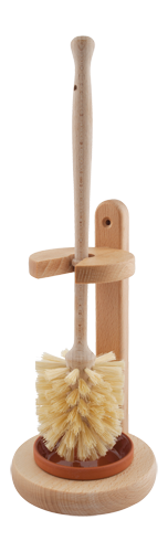 Toilet Brush w/Stand: Wooden
