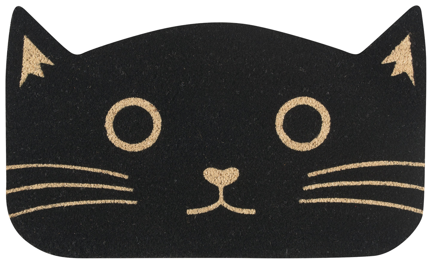 Black Cat Shaped Doormat